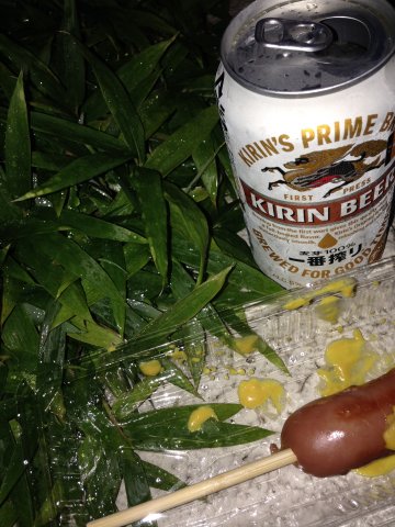 Beer and Sausage with Mustard