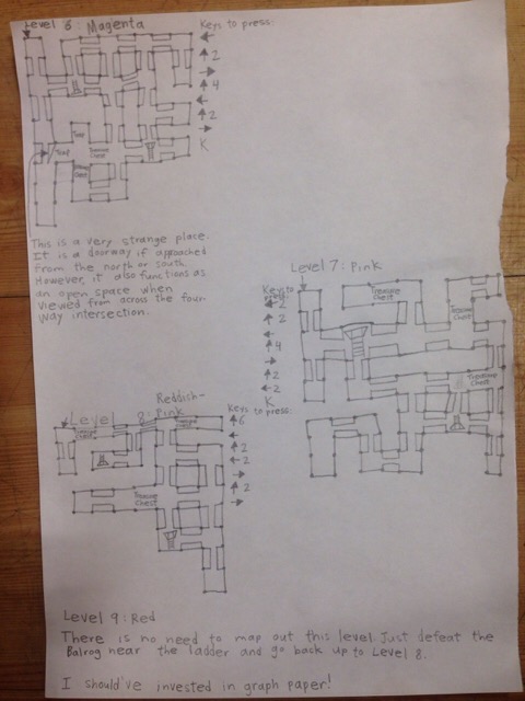 Levels 6-9 of Akalabeth Seed Value 31